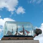 London, England, Great Britain. Very large bottle with ship inside. Art Print